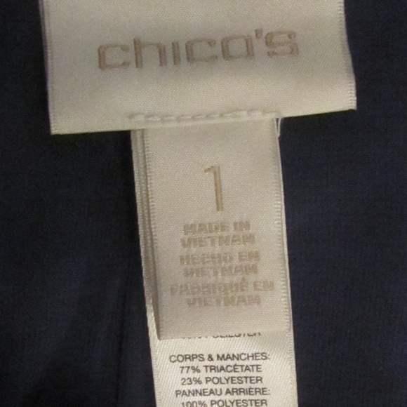 Chico's Military Jacket Style Blouse - Picture 8 of 9